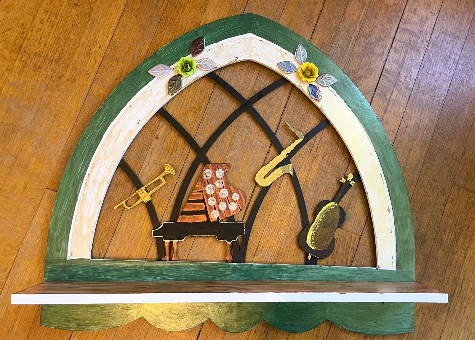 scrap metal garden art